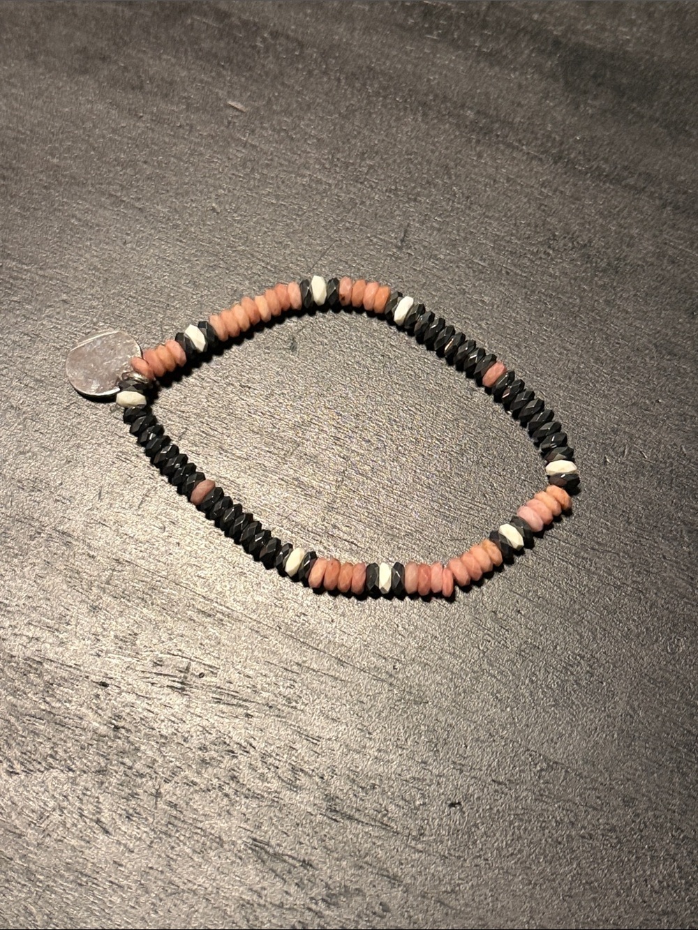 Thomas Sabo Pink, Black & Silver Beaded Stretch Bracelet